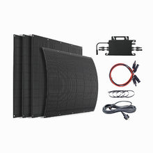 Self-consumption kit for balconies with flexible panels and 800W microinverter