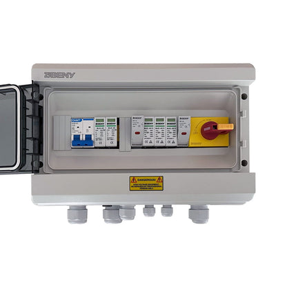 32A DC combiner box and 20A AC distributor with 40kA lightning protection, DC 1/1, AC 1/1 | BENY