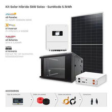 Kit Solar Híbrido 5kW Solax - SunWoda 5.1kWh