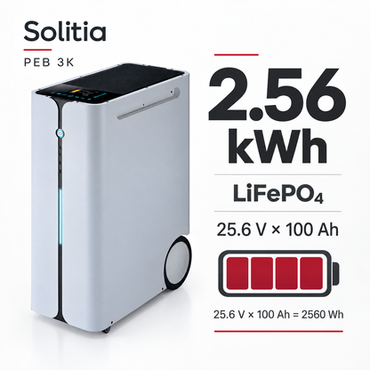 Solitia PEB 3K — 2560 Wh LiFePO4