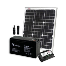 Kit Solar Aislada Regulador PWM + Panel solar 40W + Batería AGM 7Ah