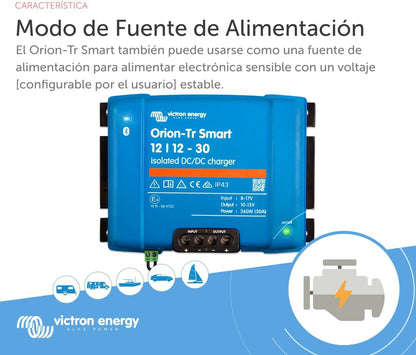 Orion-Tr Smart 12/12-30A (360W) Isolated DC-DC charger - VICTRON ENERGY