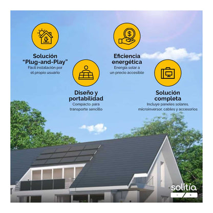 Self-consumption kit for balconies with flexible panels and 800W microinverter