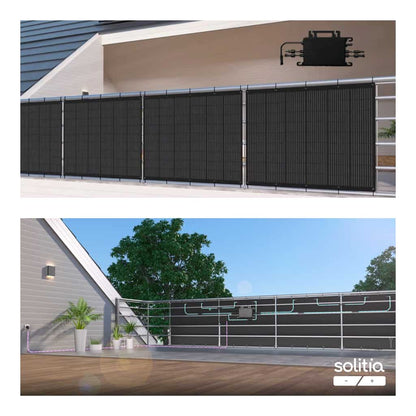 Self-consumption kit for balconies with flexible panels and 800W microinverter